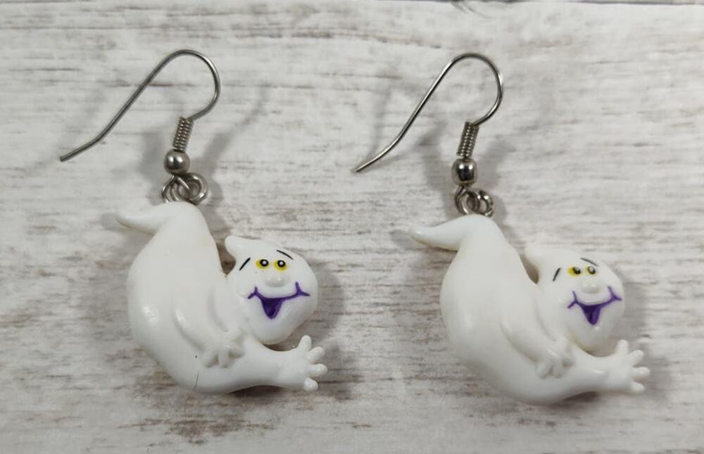Halloween Earrings Ghost Flying Dangle Holiday Jewelry